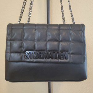 NWT -- STEVE MADDEN Black Faux Leather Shoulder Crossbody Bag